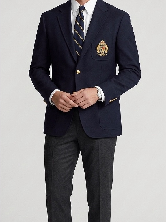 Lauren Ralph Lauren Black Wool Crest Blazer Gold Buttons Plus Size 20w Preppy